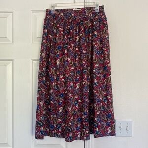 FL Collections vintage floral midi skirt.